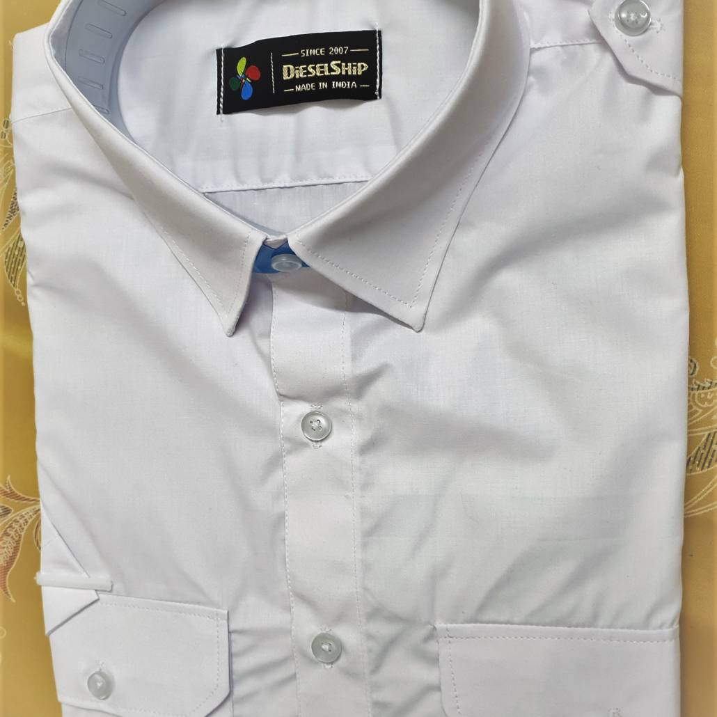 MERCHANT NAVY UNIFORM WHITE SHIRT SHORT SLEEVE