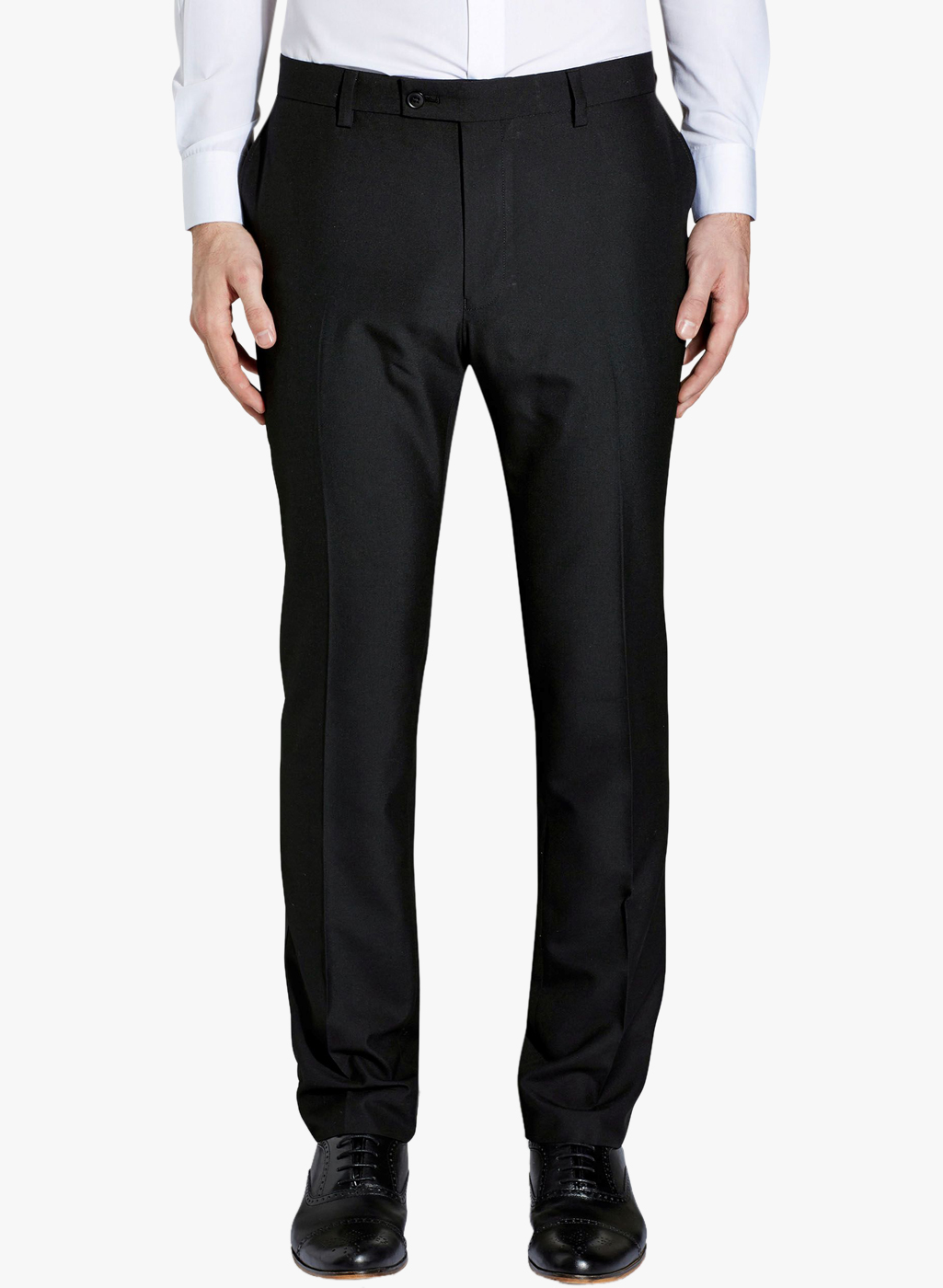 Slim Fit Navy Black Check Trousers | Buy Online at Moss