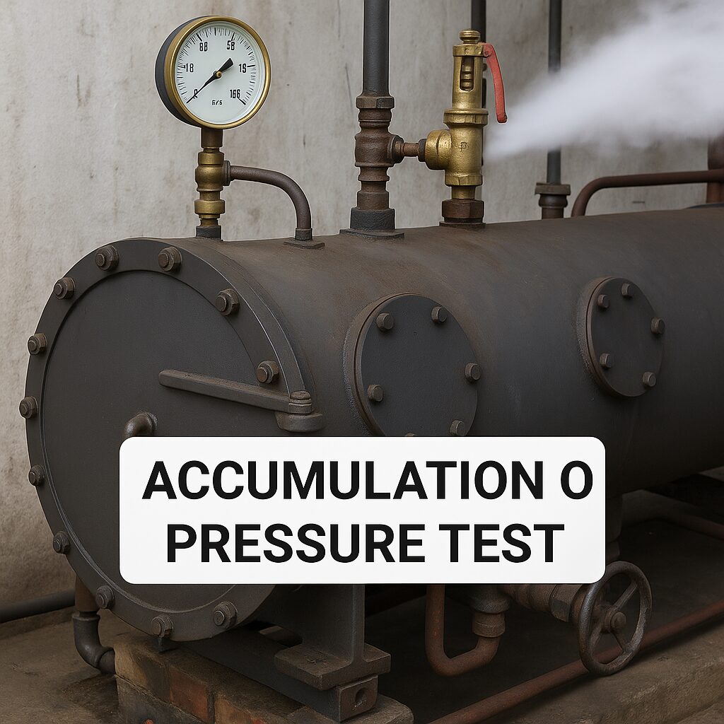 Accumulation of pressure test